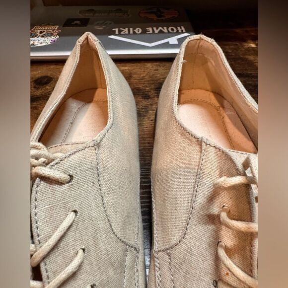 Express‎ Light Tan Linen Feel Oxfords Size 11 main image 12